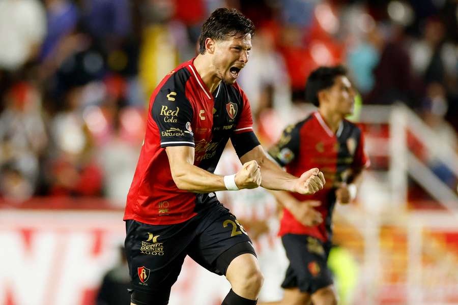 Manuel Carrasco celebra uno de sus goles Manuel Carrasco celebra uno de sus goles