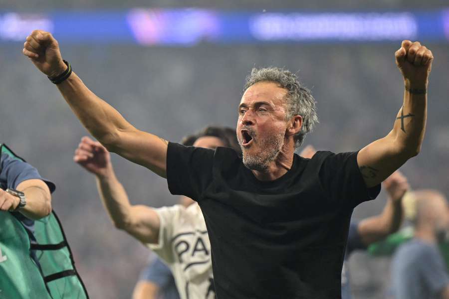Luis Enrique après le sacre ce samedi. Luis Enrique après le sacre ce samedi.