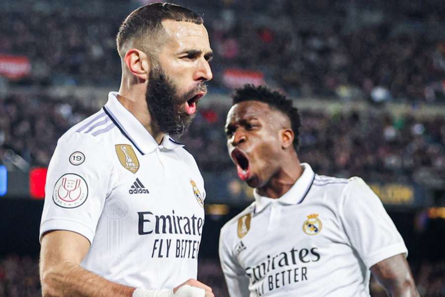 Vini e Benzema comandaram goleada do Real no Camp Nou