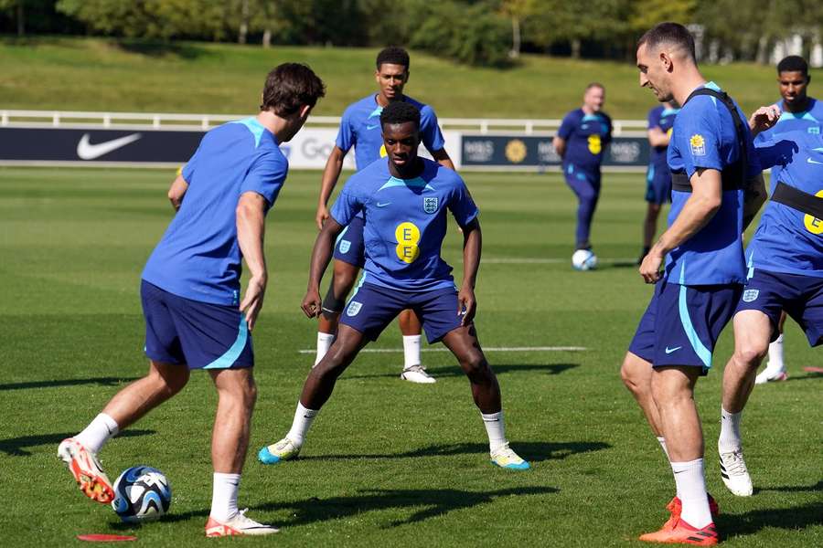 Nketiah during England training