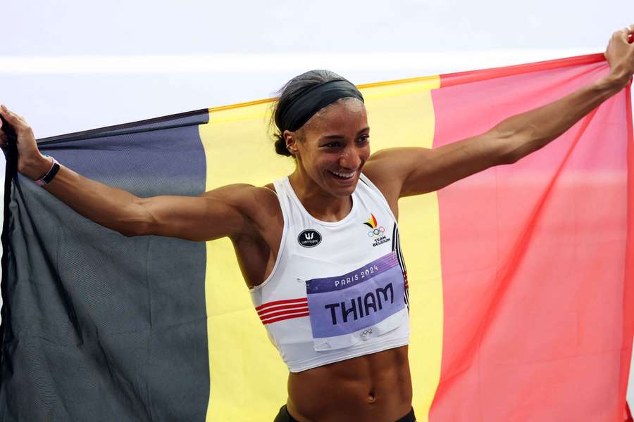 Nafi Thiam heeft voor de derde keer goud gewonnen bij de zevenkamp