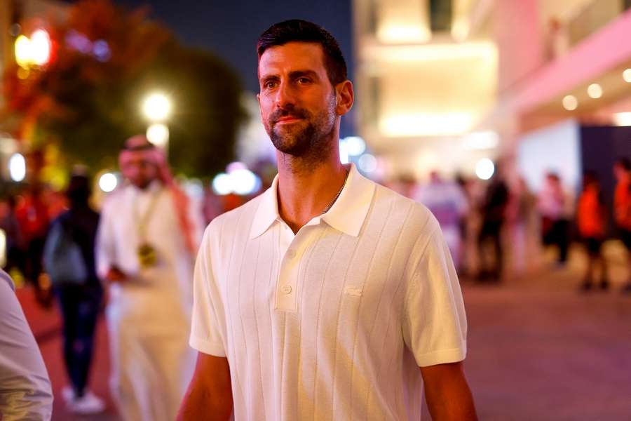 Novak Djokovič během Grand Prix v Kataru. Novak Djokovič během Grand Prix v Kataru.