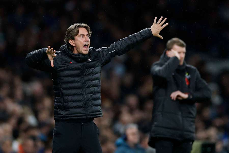 Tottenham Hotspur manager Thomas Frank during the loss to Chelsea 
