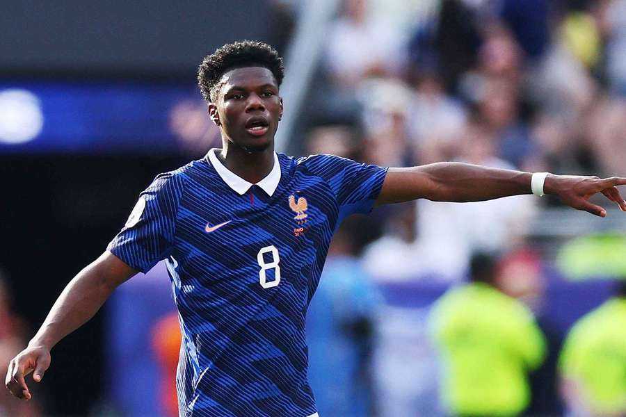 Aurelien Tchouameni in action for France