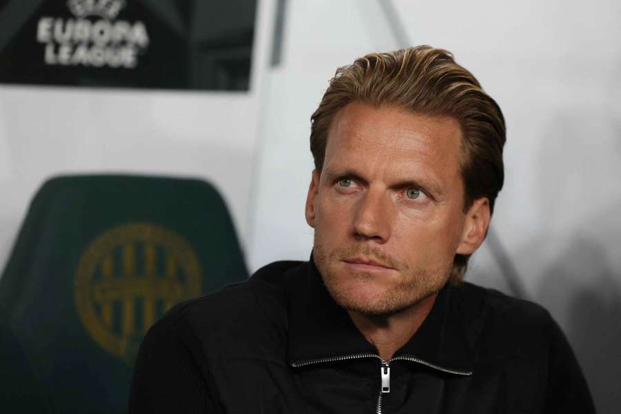 Kováč při zápase Evropské ligy v Budapešti. Kováč při zápase Evropské ligy v Budapešti.