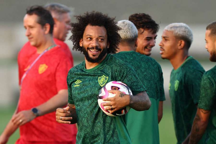 Fluminense's Marcelo in training ahead of the Club World Cup final