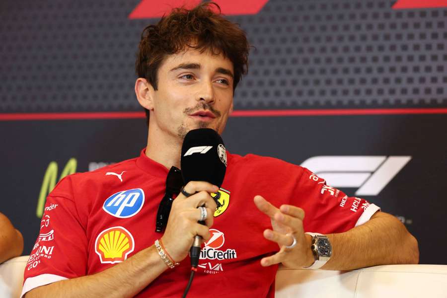 Charles Leclerc, en la rueda de prensa