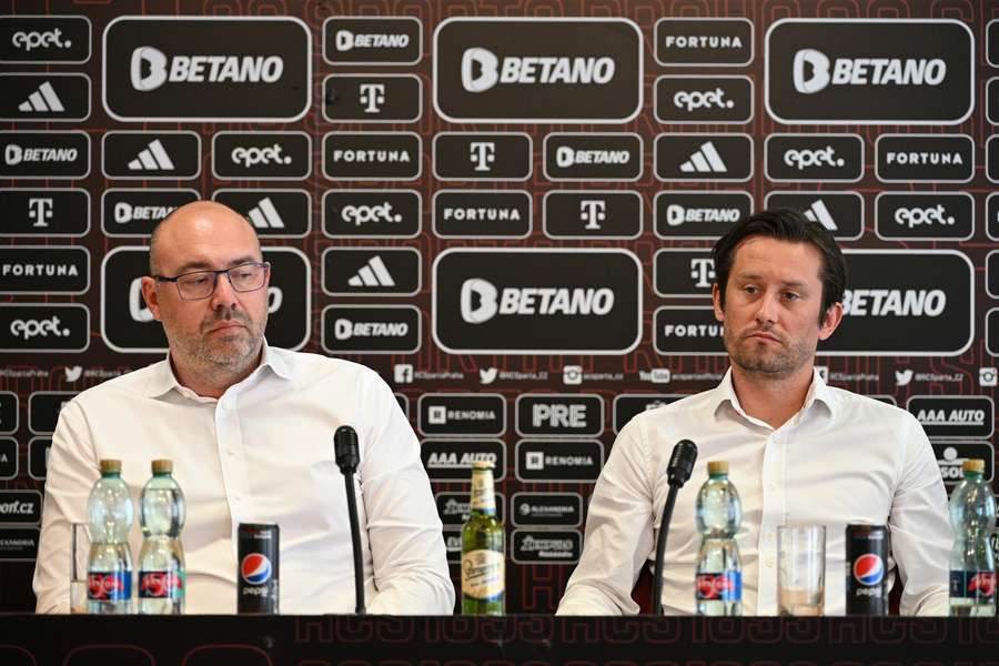 Místopředseda Sparty František Čupr a sportovní ředitel Letenských Tomáš Rosický.