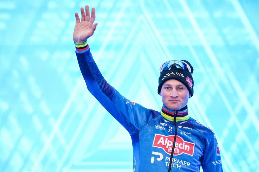 Mathieu Van der Poel celebrates win