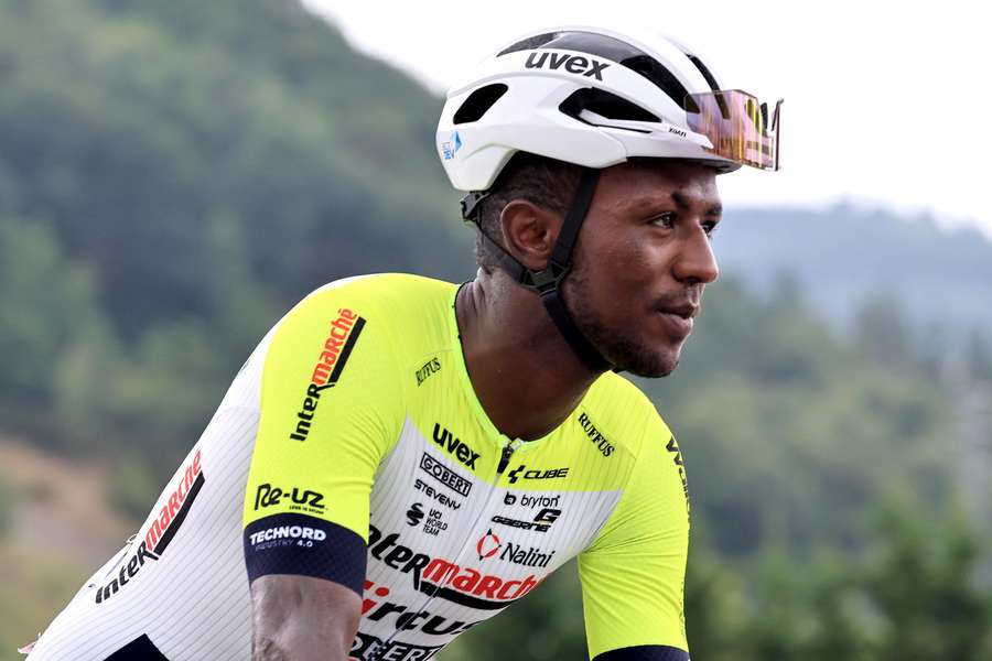 Biniam Girmay tijdens de Tour de France in 2023