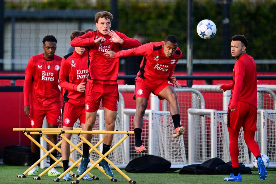 Feyenoord tijdens de laatste training