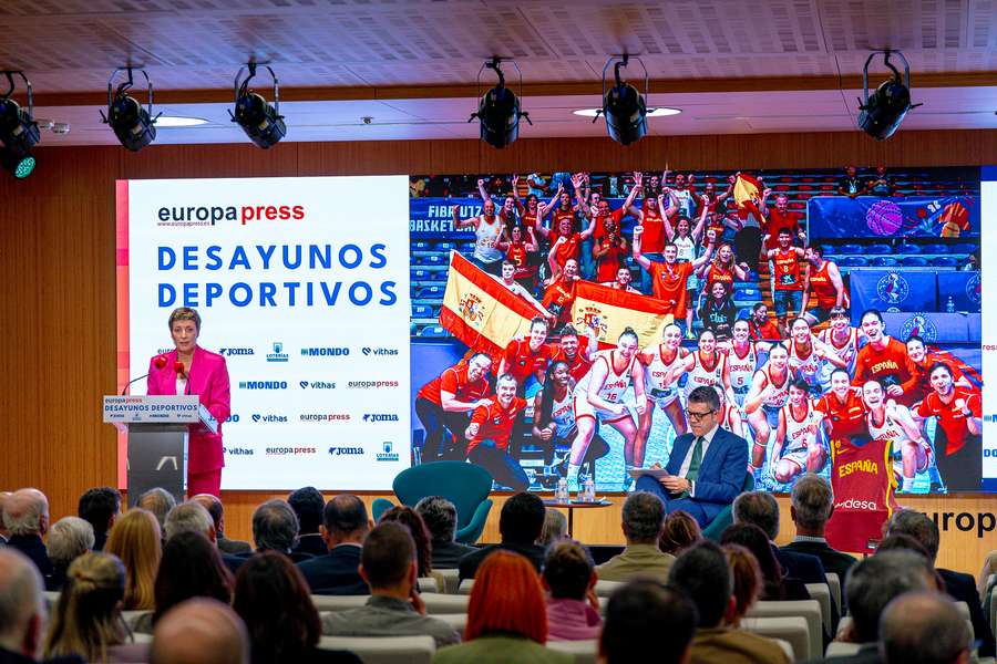 Un momento del discurso de Elisa Aguilar