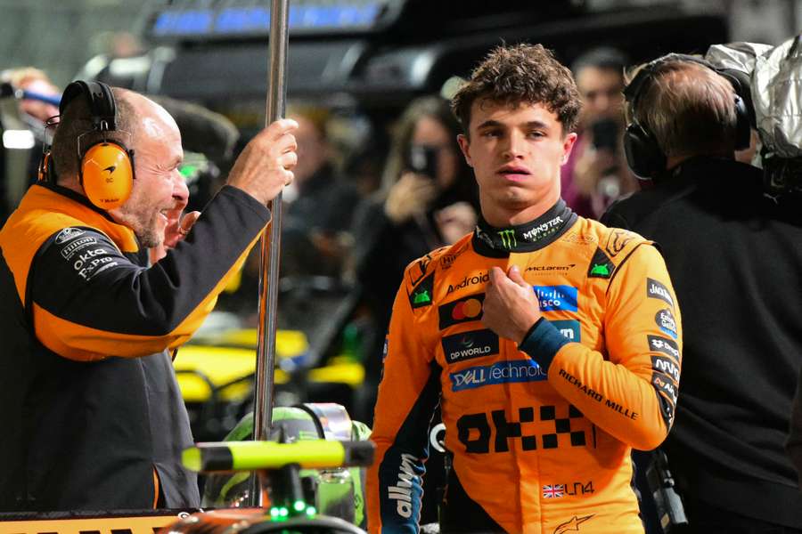 McLaren's Lando Norris reacts