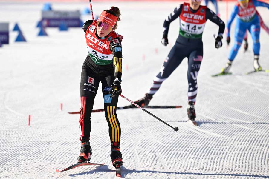 Nathalie Armbruster schaffte es nach ihrem Schreckmoment noch ins Ziel.