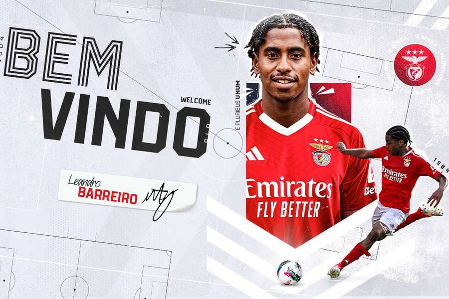 Leandro Barreiro oficializado pelo Benfica