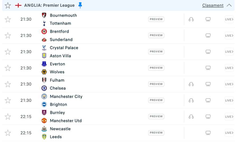 Program Premier League Program Premier League