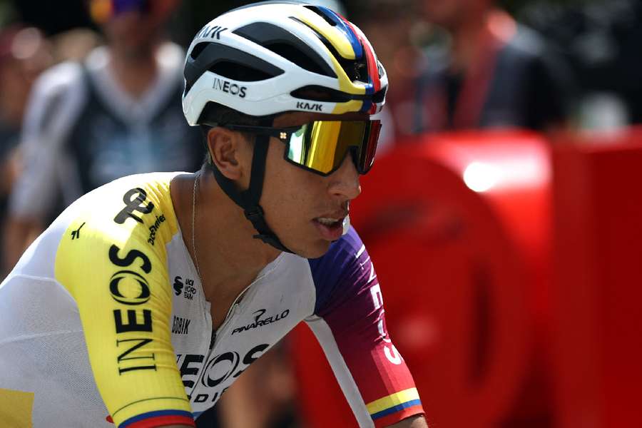 Egan Bernal in action during stage 16