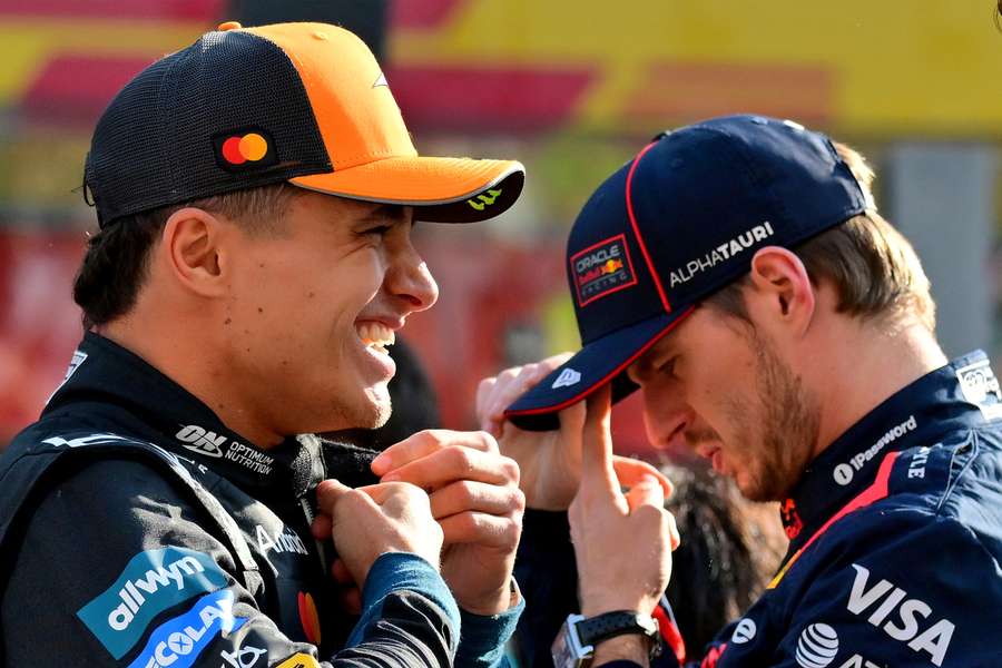 Lando Norris (I) y Max Verstappen (D) Lando Norris (I) y Max Verstappen (D)