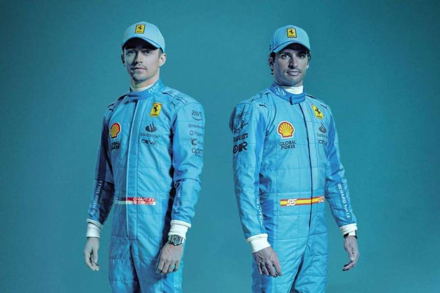 A Ferrari irá vestir-se de azul claro em honra da HP durante o Grande Prémio de Miami.