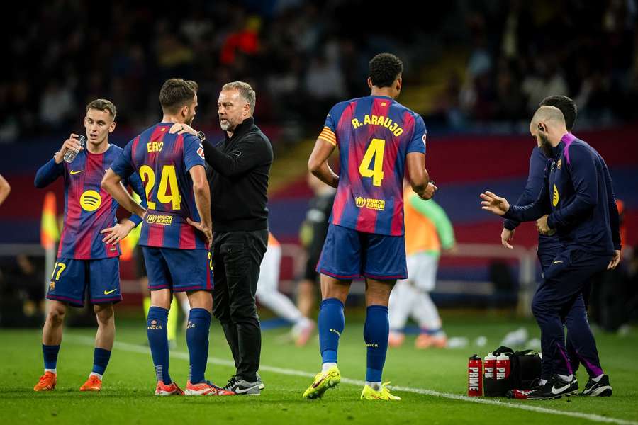 Marcus Rashford și Hansi Flick