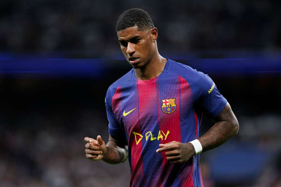 Marcus Rashford of Barcelona during the game against Real Madrid Marcus Rashford of Barcelona during the game against Real Madrid