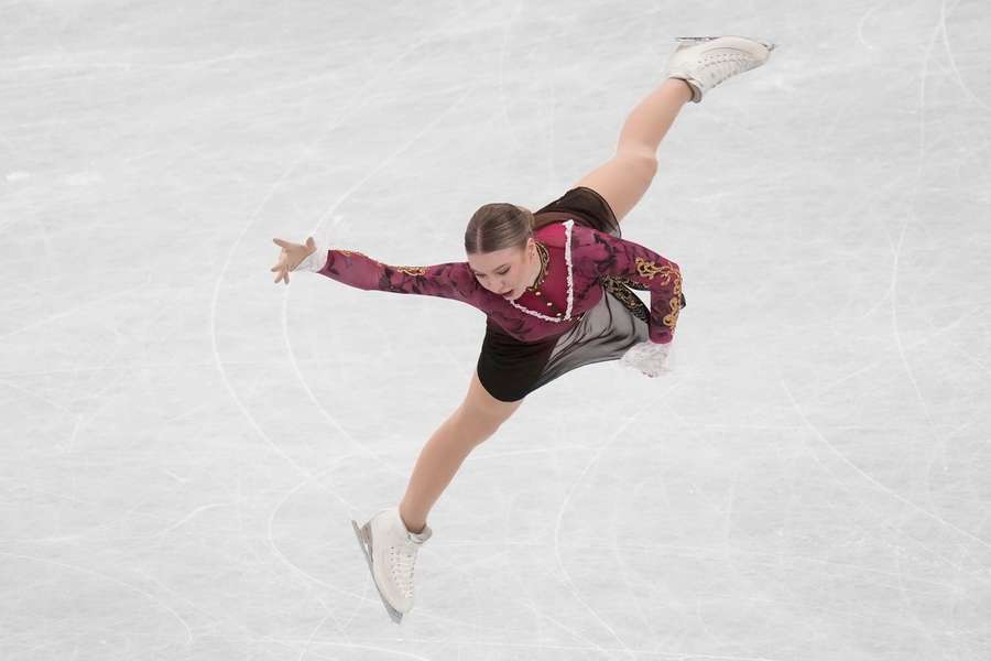 Lindsay van Zundert in actie op de vrije kür vandaag