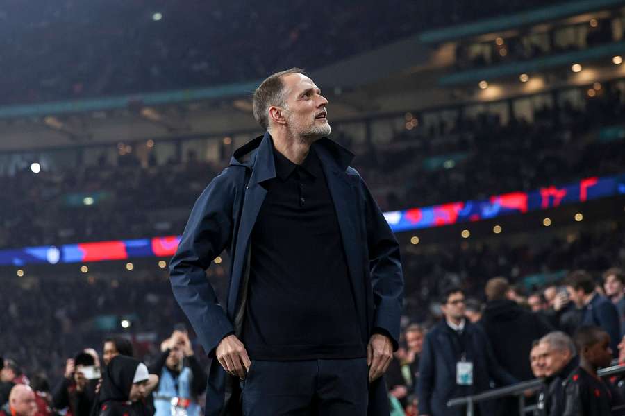 Thomas Tuchel genießt die Atmosphäre im Wembley.