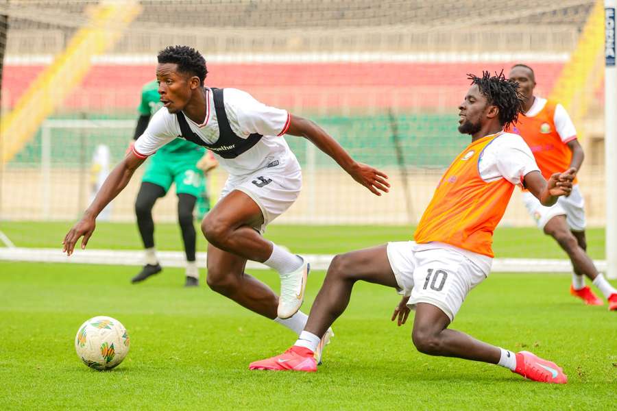 The Harambee Stars in practice ahead of CHAN