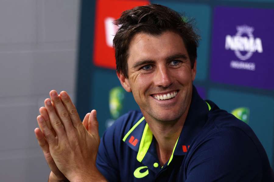 Australian captain Pat Cummins talks to the media Australian captain Pat Cummins talks to the media