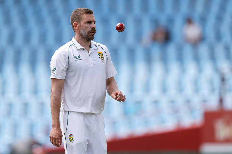 Anrich Nortje in test action for South Africa Anrich Nortje in test action for South Africa