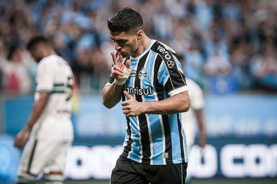 Suárez deixou sua marca na goleada do Grêmio