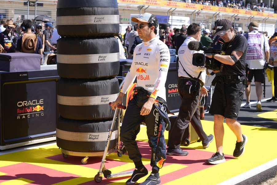 Sergio Perez na sua corrida em casa, no México.