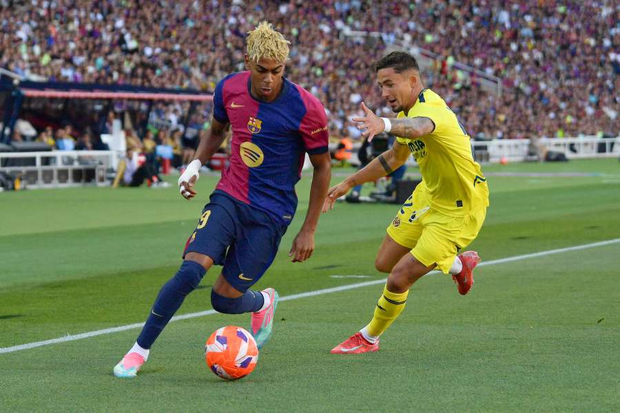 Lamine Yamal foi às redes, mas não conseguiu evitar derrota do Barcelona