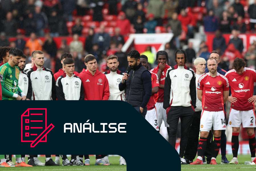 Ruben Amorim, treinador do Man Utd, dirige-se aos adeptos