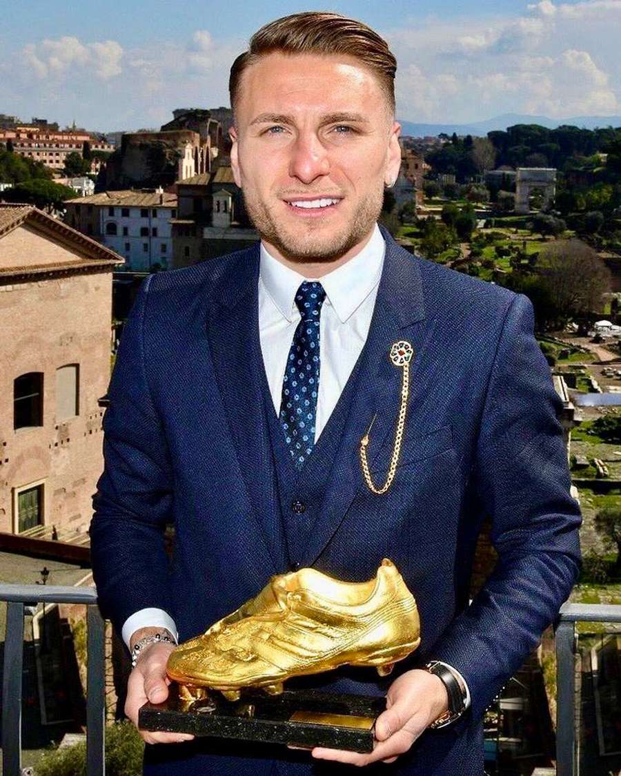 Immobile com a Chuteira de Ouro de 2019/20 Immobile com a Chuteira de Ouro de 2019/20