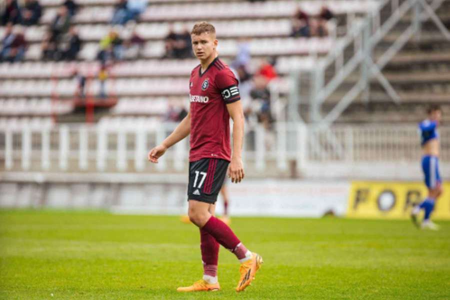 Kapitán sparťanské rezervy Tomáš Schánělec