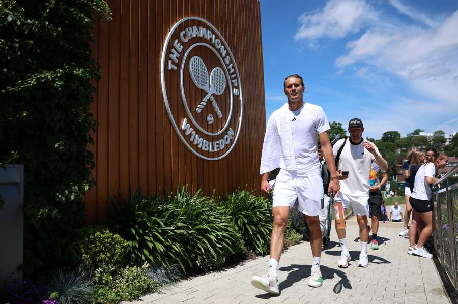 Zverev à Wimbledon vendredi.