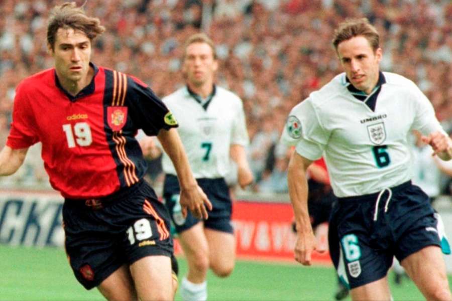 Gareth Southgate estava em campo nas quartas de final de 1996