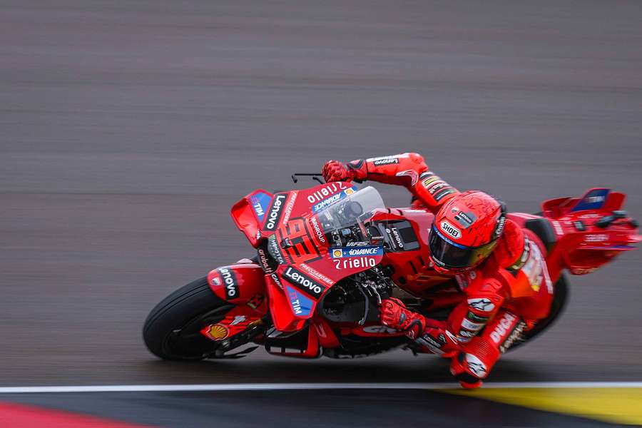 Marc Marquez sur le Sachsenring samedi.