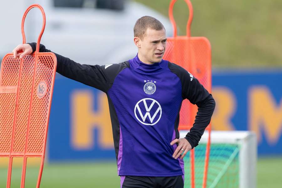 Kimmich tijdens de training eerder deze week