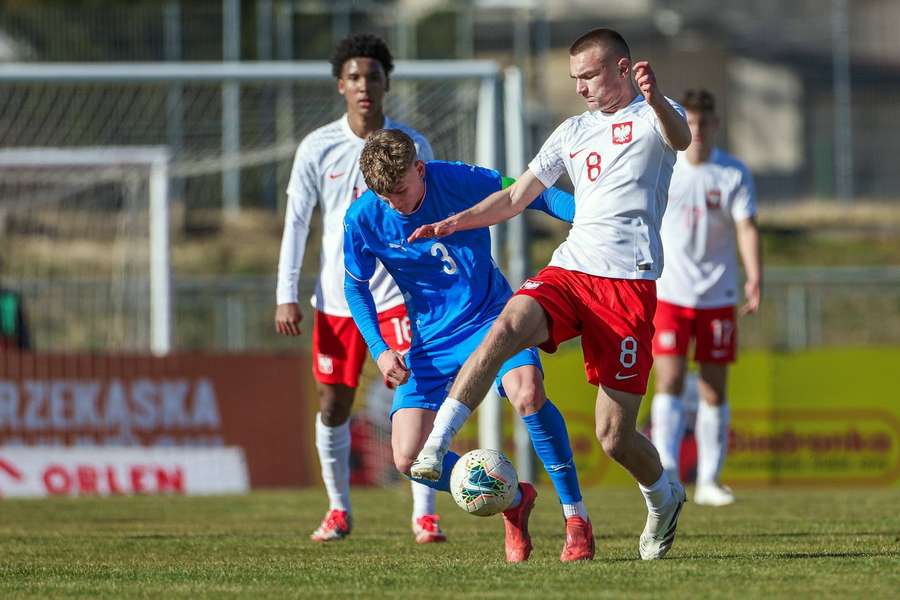 Reprezentacja Polski U17 w meczu z Islandią w Koszalinie