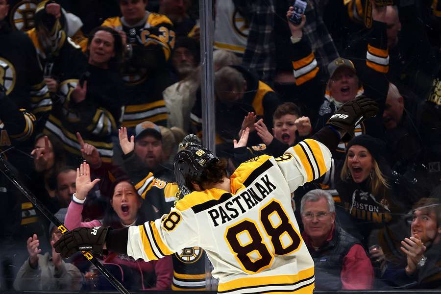 David Pastrňák opět překonal hranici 100 bodů už v základní části NHL.