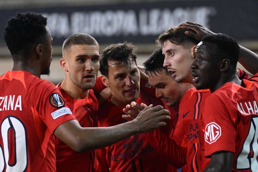 FCSB-iștii sărbătorescu un gol FCSB-iștii sărbătorescu un gol