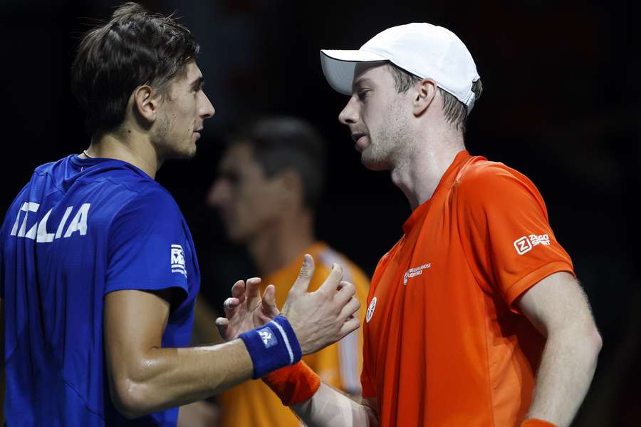 Matteo Arnaldi (L) en Botic van de Zandschulp