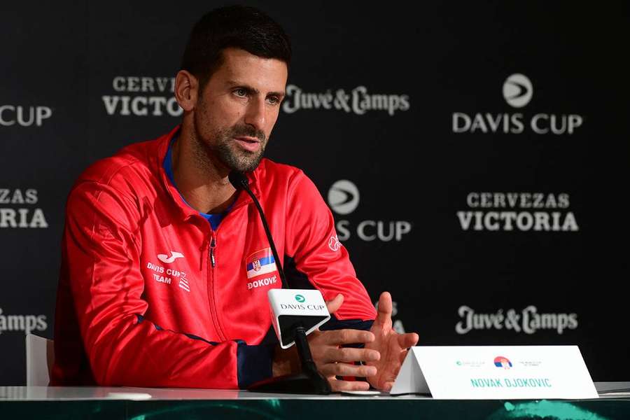 Djokovic ce jeudi en conférence de presse à Valence.