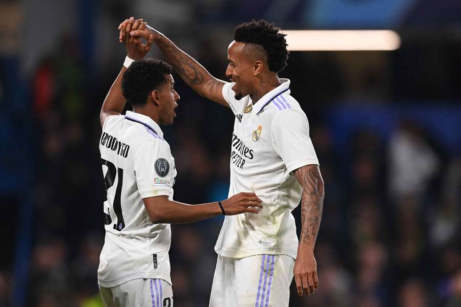 Rodrygo e Militao, com o Real Madrid Rodrygo e Militao, com o Real Madrid