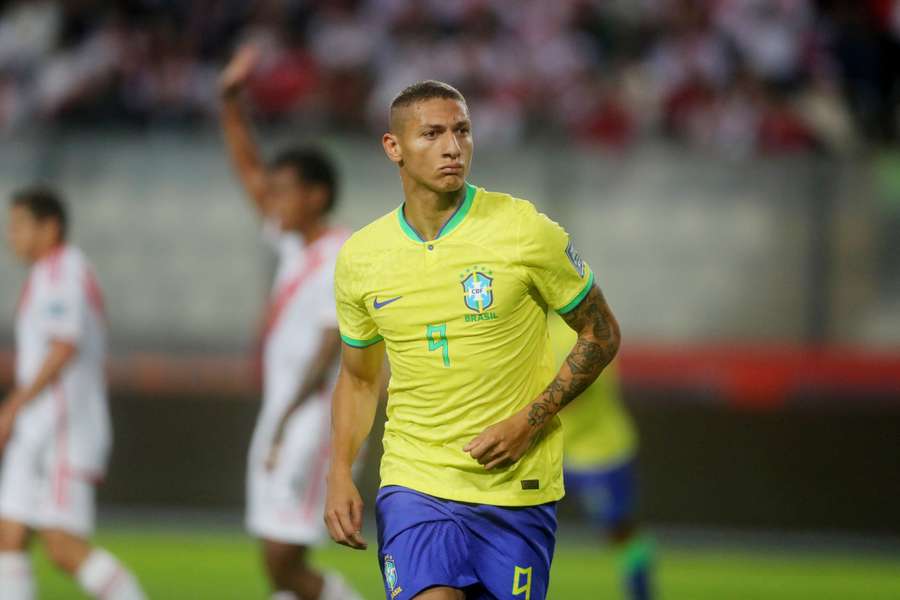 Richarlison in action for Brazil against Peru