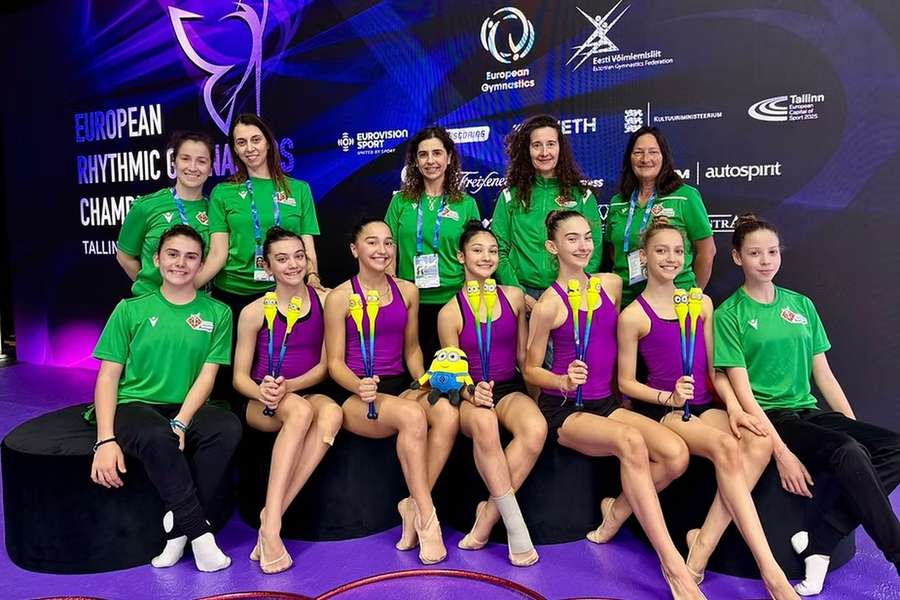A seleção nacional de ginástica rítimica