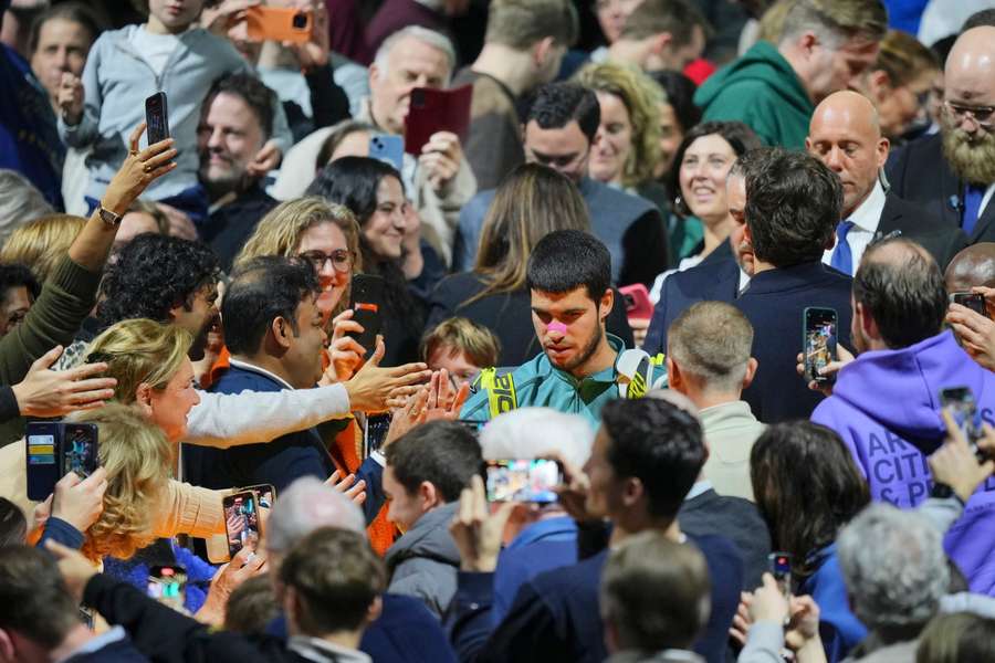 Alcaraz beim Einlaufen