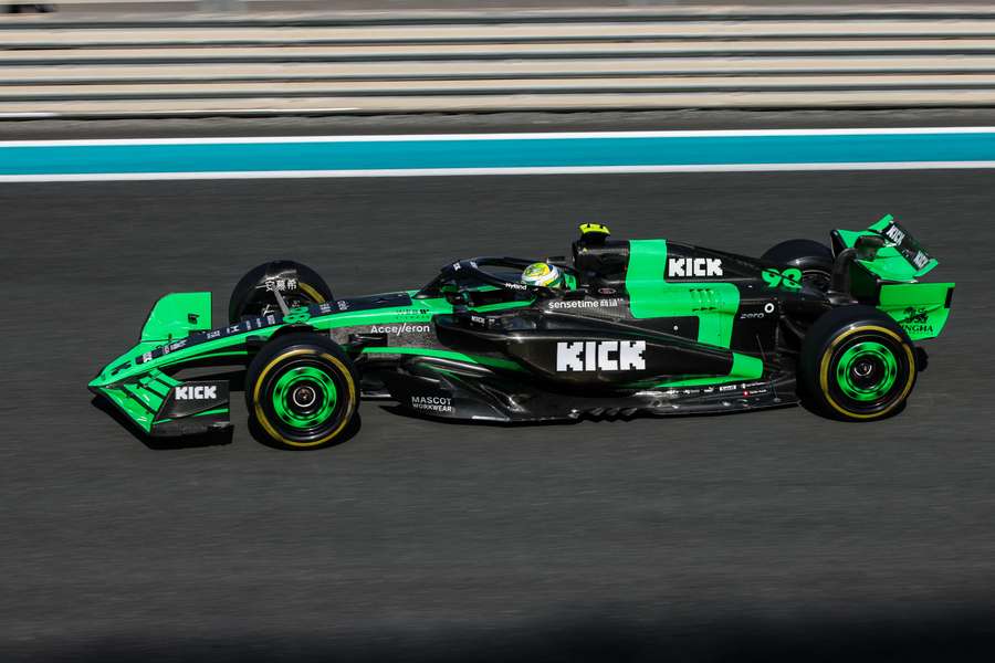 Sauber during a test at Abu Dhabi